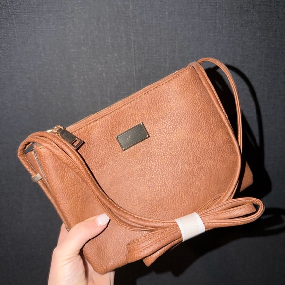 Brown Faux Leather Crossbody Bag - Picture 4 of 5